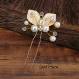 Women U-shaped Pin Metal Barrette Clip Hairpins Simulated Pearl Bridal Tiara Hair Accessories Wedding Hairstyle Design Tools daiiibabyyy