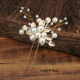 Women U-shaped Pin Metal Barrette Clip Hairpins Simulated Pearl Bridal Tiara Hair Accessories Wedding Hairstyle Design Tools daiiibabyyy