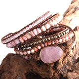RH Fashion Handma Bohemian Jewelry Boho Bracelet Mixed Natural Stones Charm 5 Strands Wrap Bracelets Gift DropShipping daiiibabyyy