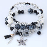 Bohemian Charm Beads Wrap Bracelets & Bangles for Women Boho Flower Leaf Tassel Bracelet Multilayer Bracelet Femme 2020 New daiiibabyyy