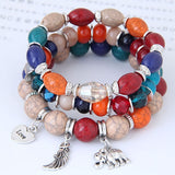 Bohemian Charm Beads Wrap Bracelets & Bangles for Women Boho Flower Leaf Tassel Bracelet Multilayer Bracelet Femme 2020 New daiiibabyyy