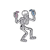 Skeleton Enamel Pins Movie Role Women Face Brooches Punk Dark Gothic Skeleton Skull Collection Badge Party Gifts For Women Men daiiibabyyy