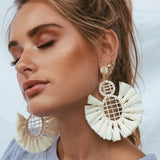 Exaggerated big statement tassel Earrings bohemia Earrings for Women Luxury Wedding Beads tassel Drop Dangle Earrings Gift daiiibabyyy