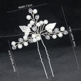 Women U-shaped Pin Metal Barrette Clip Hairpins Simulated Pearl Bridal Tiara Hair Accessories Wedding Hairstyle Design Tools daiiibabyyy