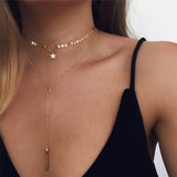 ZOSHI Bohemian Multi Layer Long Necklace for Women Imitation Pearl Choker Necklace Collars Statement Necklace Summer Jewelry daiiibabyyy