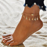 LETAPI 3pcs/set Gold Color Simple Chain Anklets For Women Beach Foot Jewelry Leg Chain Ankle Bracelets Women Accessories daiiibabyyy