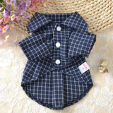 Plaid Shirts for Cats Dogs Chihuahua Pug Clothing for Small Dogs  Classic Pet T-shirt Kitten Kitty Cat Cotton Linen Dog Clothes daiiibabyyy