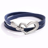 TOTABC Newest Design Black Simple love Leather Charms Bracelet for Women Simple Blank Design Amazing Width Bracelet & Bangle daiiibabyyy