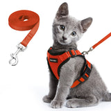 Cat Harness and Leash Set for Walking Small Dog Harness With Reflective Strips Nylon Mesh Pet Clothes For Puppy Kitten Collars