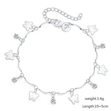 Silver color Pretty nice Butterfly chain bracelet fashion charm Anklet wedding Cute women lady party gift LH035 daiiibabyyy
