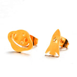 Multiple Golden Stainless Steel Cute Stud Earrings for Women Girls  Fashion Minimalist Earrings Carnations Jewlery Gifts daiiibabyyy