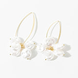 New Boho White Imitation Pearl Round Circle Hoop Earrings Women Gold Color Big Earings Korean Jewelry Brincos Statement Earrings daiiibabyyy