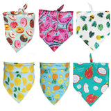 Fruit Print Pet Dog Bandana Small Dog Cat Scarf Adjustable Cotton Dog Puppy Bandanas Bibs Summer Pet Dog Grooming Accessories daiiibabyyy