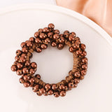 Elegant Lady Rubber Band Rope Pearl Hair Ring Girls Beaded Scrunchies Rubber Bands Ponytail Hair Accessories Elastic Headband daiiibabyyy