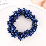 Elegant Lady Rubber Band Rope Pearl Hair Ring Girls Beaded Scrunchies Rubber Bands Ponytail Hair Accessories Elastic Headband daiiibabyyy
