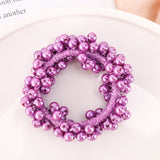 Elegant Lady Rubber Band Rope Pearl Hair Ring Girls Beaded Scrunchies Rubber Bands Ponytail Hair Accessories Elastic Headband daiiibabyyy