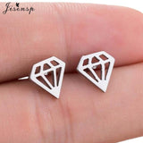 Mini Stainless Steel Earings Fashion Jewelry Small Animal Ear Studs Punk Cross Star Dragon Ballet Stud Earrings Pendientes Gifts daiiibabyyy