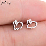 Mini Stainless Steel Earings Fashion Jewelry Small Animal Ear Studs Punk Cross Star Dragon Ballet Stud Earrings Pendientes Gifts daiiibabyyy
