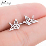 Mini Stainless Steel Earings Fashion Jewelry Small Animal Ear Studs Punk Cross Star Dragon Ballet Stud Earrings Pendientes Gifts daiiibabyyy