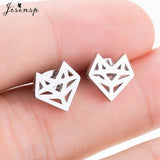 Mini Stainless Steel Earings Fashion Jewelry Small Animal Ear Studs Punk Cross Star Dragon Ballet Stud Earrings Pendientes Gifts daiiibabyyy