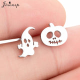 Mini Stainless Steel Earings Fashion Jewelry Small Animal Ear Studs Punk Cross Star Dragon Ballet Stud Earrings Pendientes Gifts daiiibabyyy