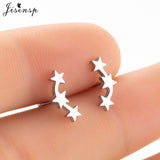 Mini Stainless Steel Earings Fashion Jewelry Small Animal Ear Studs Punk Cross Star Dragon Ballet Stud Earrings Pendientes Gifts daiiibabyyy