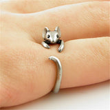 CHENGXUN Vintage Brass Knuckle Ring Adjustable Mouse Animal Wrap Weeding Ring Ladies Fashion Jewelry Boho daiiibabyyy