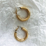AENSOA Fashion Gold Color Oversize Hoop Earrings For Women Wide Big Metal Round Circle Statement Earrings Vintage Jewelry Gift daiiibabyyy