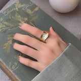Chunky Gothic Big Bling Adjustable Gold Silver Color Rings For Women Ladies Luxury Irregular Geometric Jewelry Gifts SR2255 daiiibabyyy