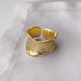 Chunky Gothic Big Bling Adjustable Gold Silver Color Rings For Women Ladies Luxury Irregular Geometric Jewelry Gifts SR2255 daiiibabyyy