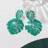 POXAM New Korean Statement Earrings for women Green Cute Arcylic Geometric Dangle Drop Gold Earings Brincos  Fashion Jewelry daiiibabyyy