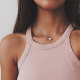Tiny Heart Necklace for Women SHORT Chain Heart Pendant Necklace Gift Ethnic Bohemian Choker Necklace Drop Shipping daiiibabyyy