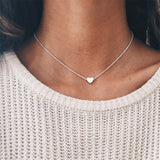 Tiny Heart Necklace for Women SHORT Chain Heart Pendant Necklace Gift Ethnic Bohemian Choker Necklace Drop Shipping daiiibabyyy