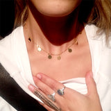 fashion Women Simple Gold Stainless Steel Star Butterfly Dragonfly Round Tassels Non-fading Party Necklace Neck Chains Choker daiiibabyyy
