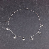 fashion Women Simple Gold Stainless Steel Star Butterfly Dragonfly Round Tassels Non-fading Party Necklace Neck Chains Choker daiiibabyyy
