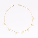 fashion Women Simple Gold Stainless Steel Star Butterfly Dragonfly Round Tassels Non-fading Party Necklace Neck Chains Choker daiiibabyyy