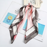 AWAYTR Square Silk scarf 60*60cm Headband hairbands Hair Hoop Accessories For Women Girl Lady Head Neck Satin Scarf Handkerchief daiiibabyyy