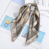 AWAYTR Square Silk scarf 60*60cm Headband hairbands Hair Hoop Accessories For Women Girl Lady Head Neck Satin Scarf Handkerchief daiiibabyyy