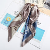AWAYTR Square Silk scarf 60*60cm Headband hairbands Hair Hoop Accessories For Women Girl Lady Head Neck Satin Scarf Handkerchief daiiibabyyy