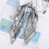 AWAYTR Square Silk scarf 60*60cm Headband hairbands Hair Hoop Accessories For Women Girl Lady Head Neck Satin Scarf Handkerchief daiiibabyyy