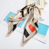 AWAYTR Square Silk scarf 60*60cm Headband hairbands Hair Hoop Accessories For Women Girl Lady Head Neck Satin Scarf Handkerchief daiiibabyyy