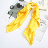 AWAYTR Square Silk scarf 60*60cm Headband hairbands Hair Hoop Accessories For Women Girl Lady Head Neck Satin Scarf Handkerchief daiiibabyyy
