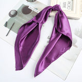 AWAYTR Square Silk scarf 60*60cm Headband hairbands Hair Hoop Accessories For Women Girl Lady Head Neck Satin Scarf Handkerchief daiiibabyyy