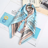 AWAYTR Square Silk scarf 60*60cm Headband hairbands Hair Hoop Accessories For Women Girl Lady Head Neck Satin Scarf Handkerchief daiiibabyyy