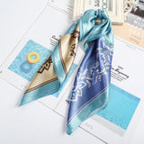 AWAYTR Square Silk scarf 60*60cm Headband hairbands Hair Hoop Accessories For Women Girl Lady Head Neck Satin Scarf Handkerchief daiiibabyyy