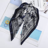 AWAYTR Square Silk scarf 60*60cm Headband hairbands Hair Hoop Accessories For Women Girl Lady Head Neck Satin Scarf Handkerchief daiiibabyyy