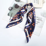 AWAYTR Square Silk scarf 60*60cm Headband hairbands Hair Hoop Accessories For Women Girl Lady Head Neck Satin Scarf Handkerchief daiiibabyyy