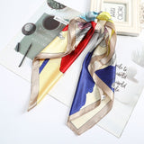 AWAYTR Square Silk scarf 60*60cm Headband hairbands Hair Hoop Accessories For Women Girl Lady Head Neck Satin Scarf Handkerchief daiiibabyyy