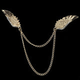 Man Suit Shirt Collar Tassel Chain Lapel Pin Brooch Dragon Badge Retro Pins Wedding Dress Party Dance Neckware Accessories daiiibabyyy