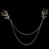 Man Suit Shirt Collar Tassel Chain Lapel Pin Brooch Dragon Badge Retro Pins Wedding Dress Party Dance Neckware Accessories daiiibabyyy
